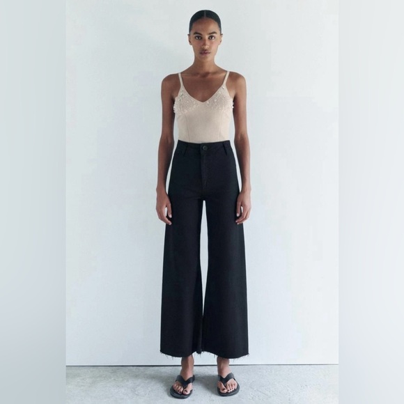 Zara Denim - Zara Marine Straight Leg Jeans - Black - Size 10